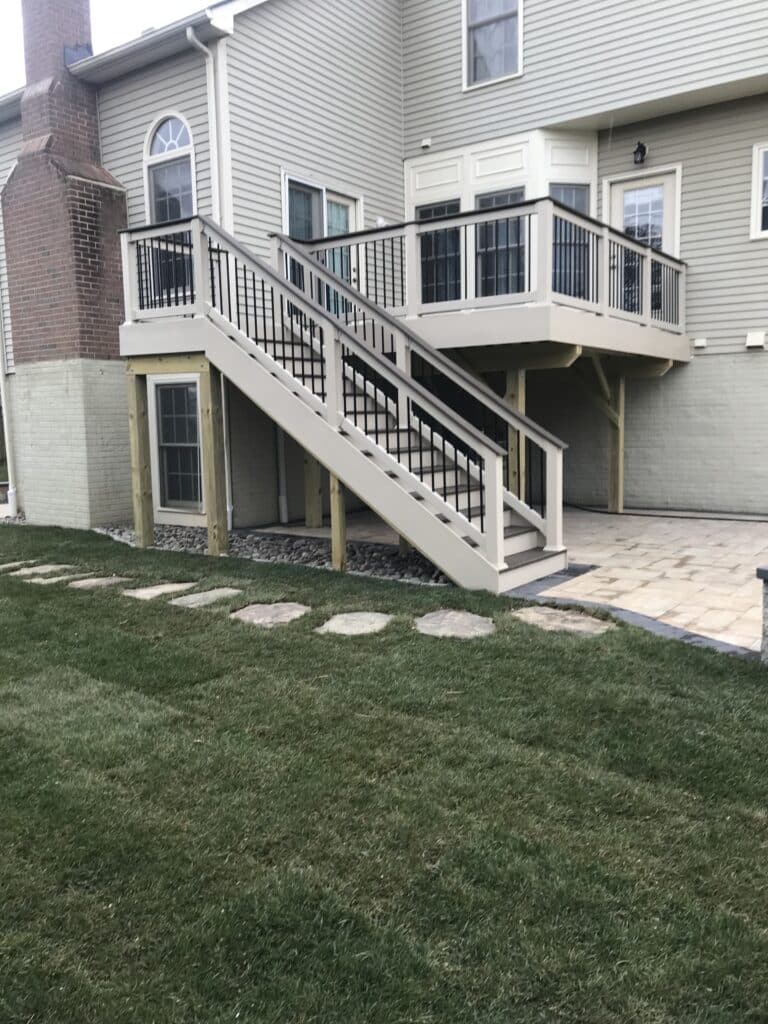 Patio with stepping stones