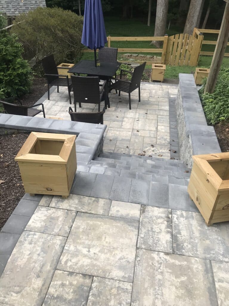 new patio in backyard