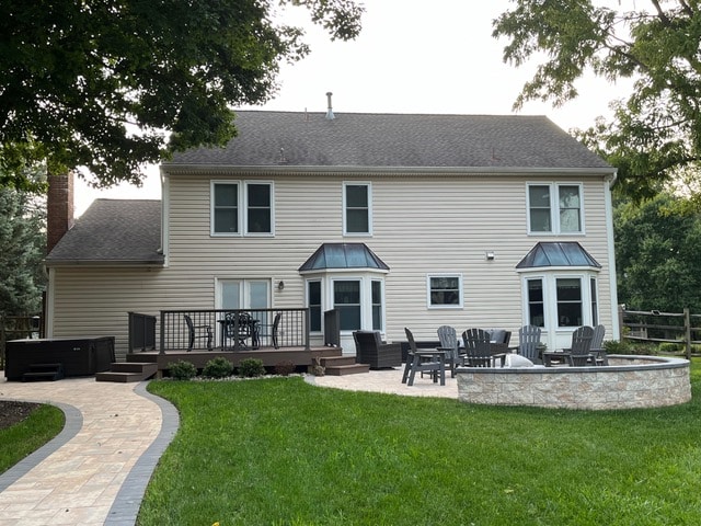 patio build with deck