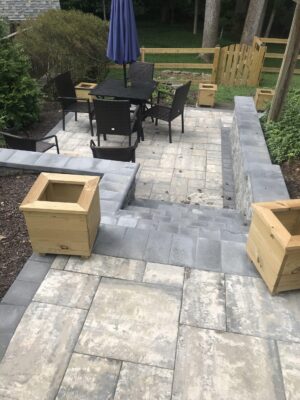 new patio in backyard