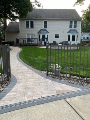 walking to new patio